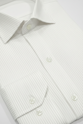 White Striped Slim Fit Dress Shirt